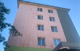 Утепление стены дома по адресу ул. Краснополянская, 4