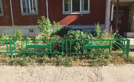 Окрашивание ограждения дома по адресу ул. Коломенская, 7